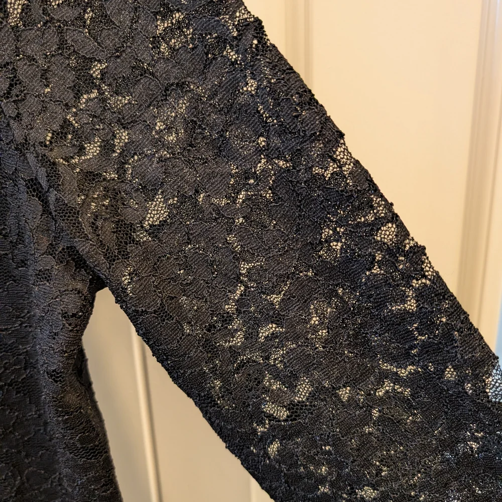 Talbots Black Lace Cowl Neck Sweater - Picture 3 of 7